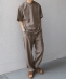 SHIPS any:〈洗濯機可能〉リネンライク セミワイド パンツ(セットアップ対応) 25SS◇