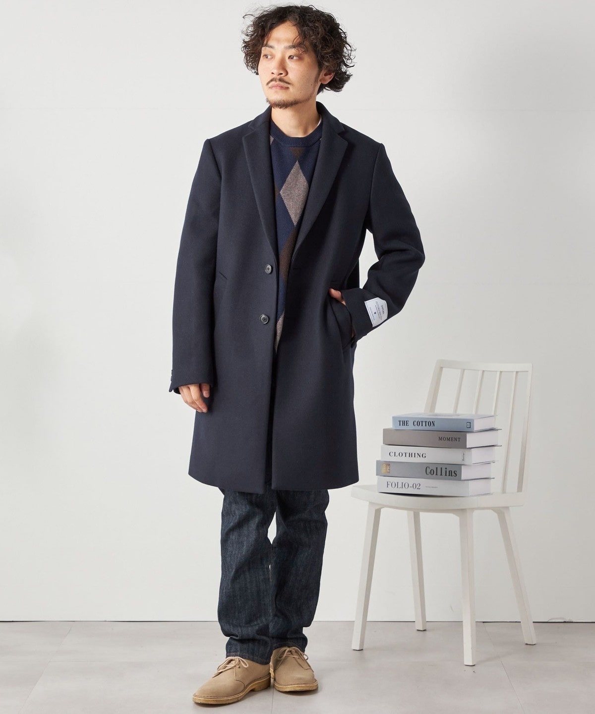 SHIPS any: FUTURE MELTON チェスター コート 23AW◇: アウター