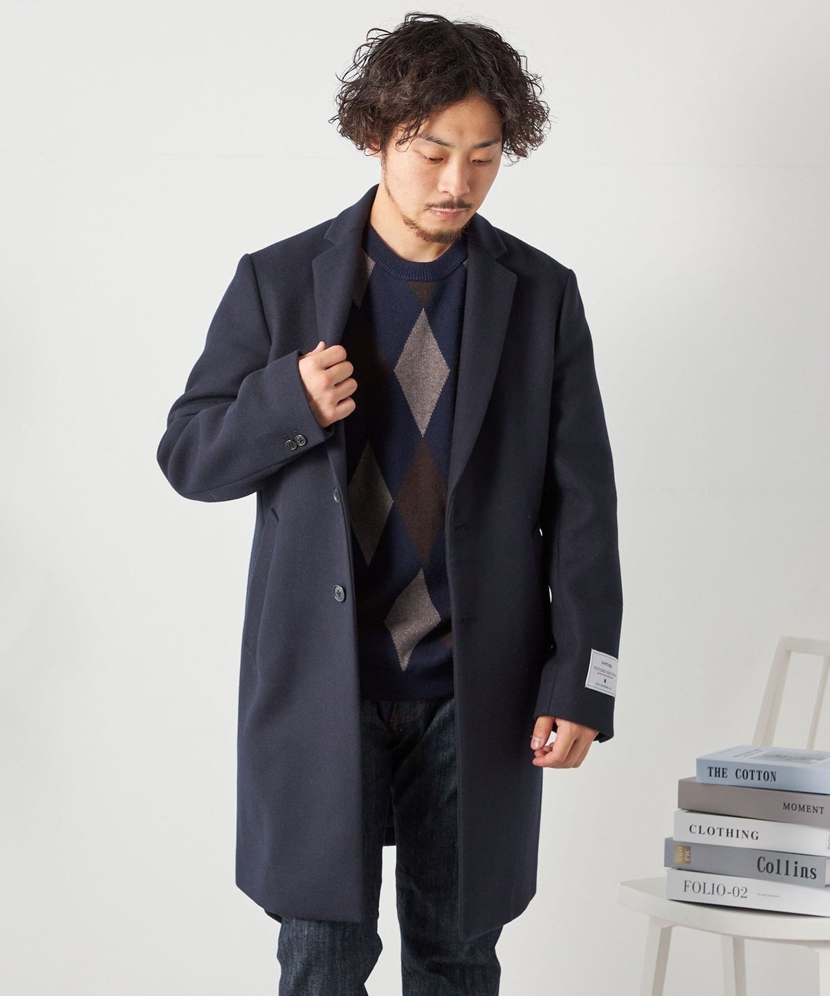 SHIPS any: FUTURE MELTON チェスター コート 23AW◇: アウター