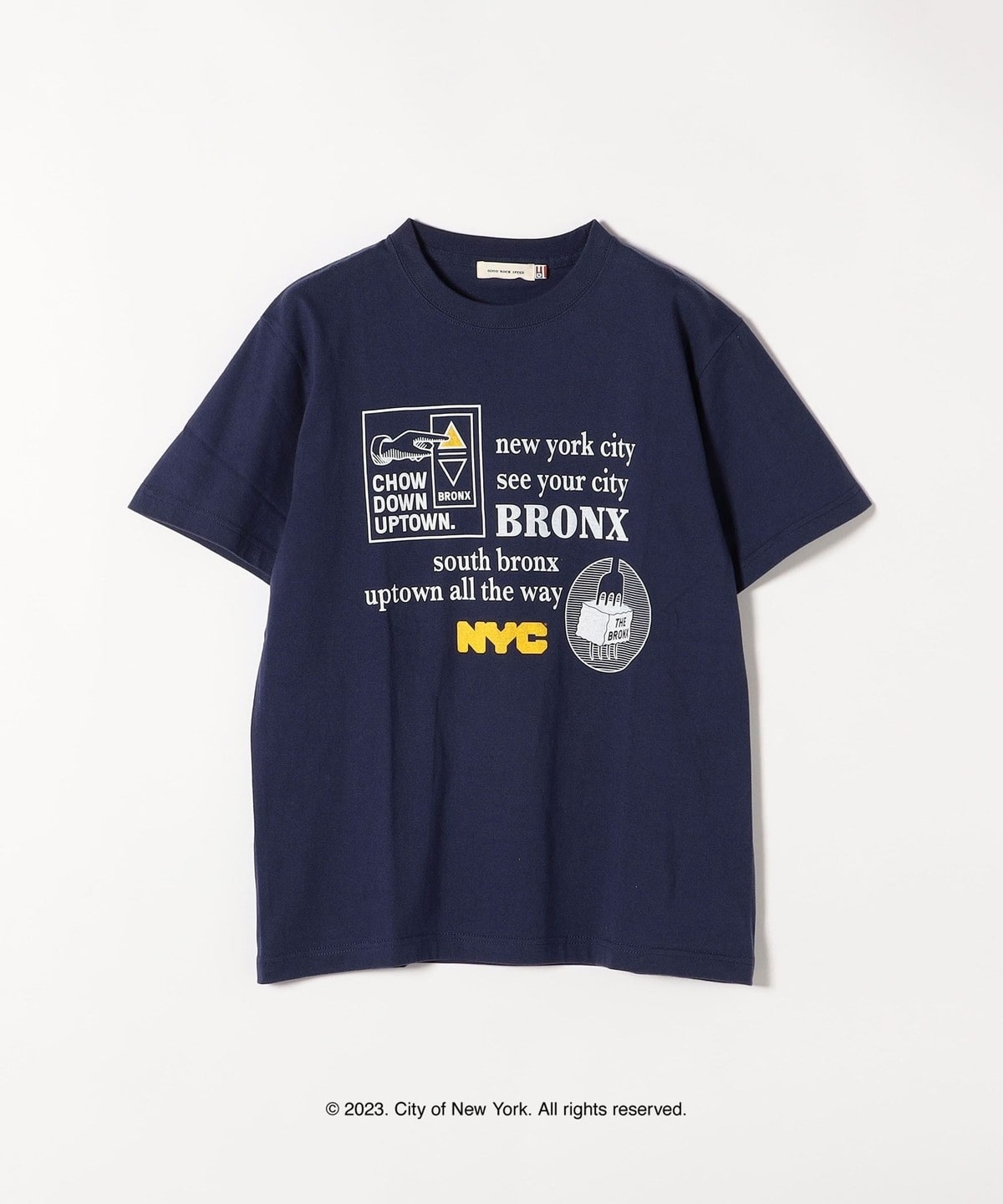 GOOD ROCK SPEED:〈洗濯機可能〉NYC ロゴ プリント TEE: Tシャツ