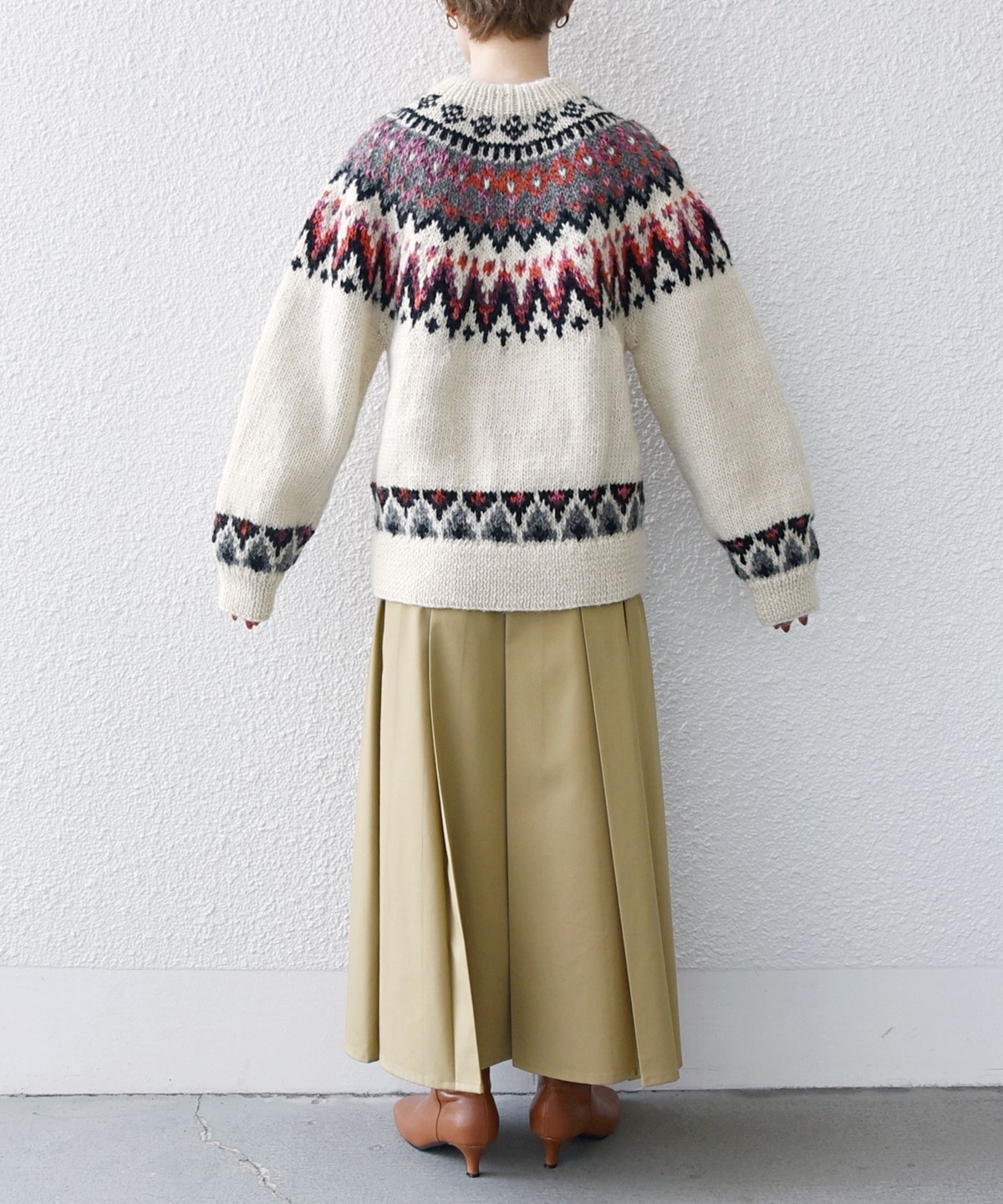 SHIPS any別注】NEPAL HAND KNIT: タイダイ 求心柄 ニット: トップス