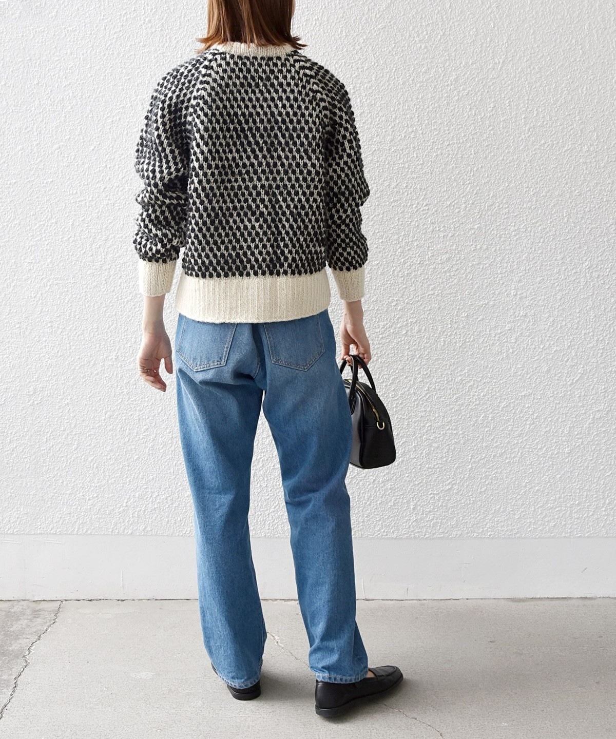 SHIPS any別注】NEPAL HAND KNIT: クルーネック ドット カーディガン