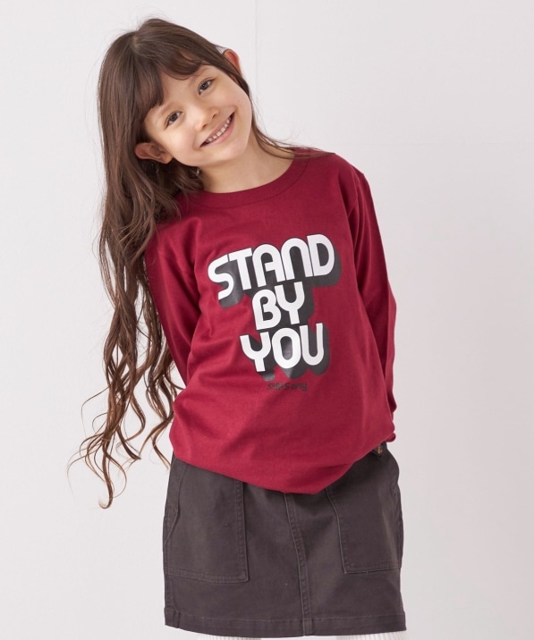 SHIPS any: タイポグラフィー プリント ロンT<KIDS>◇: Tシャツ