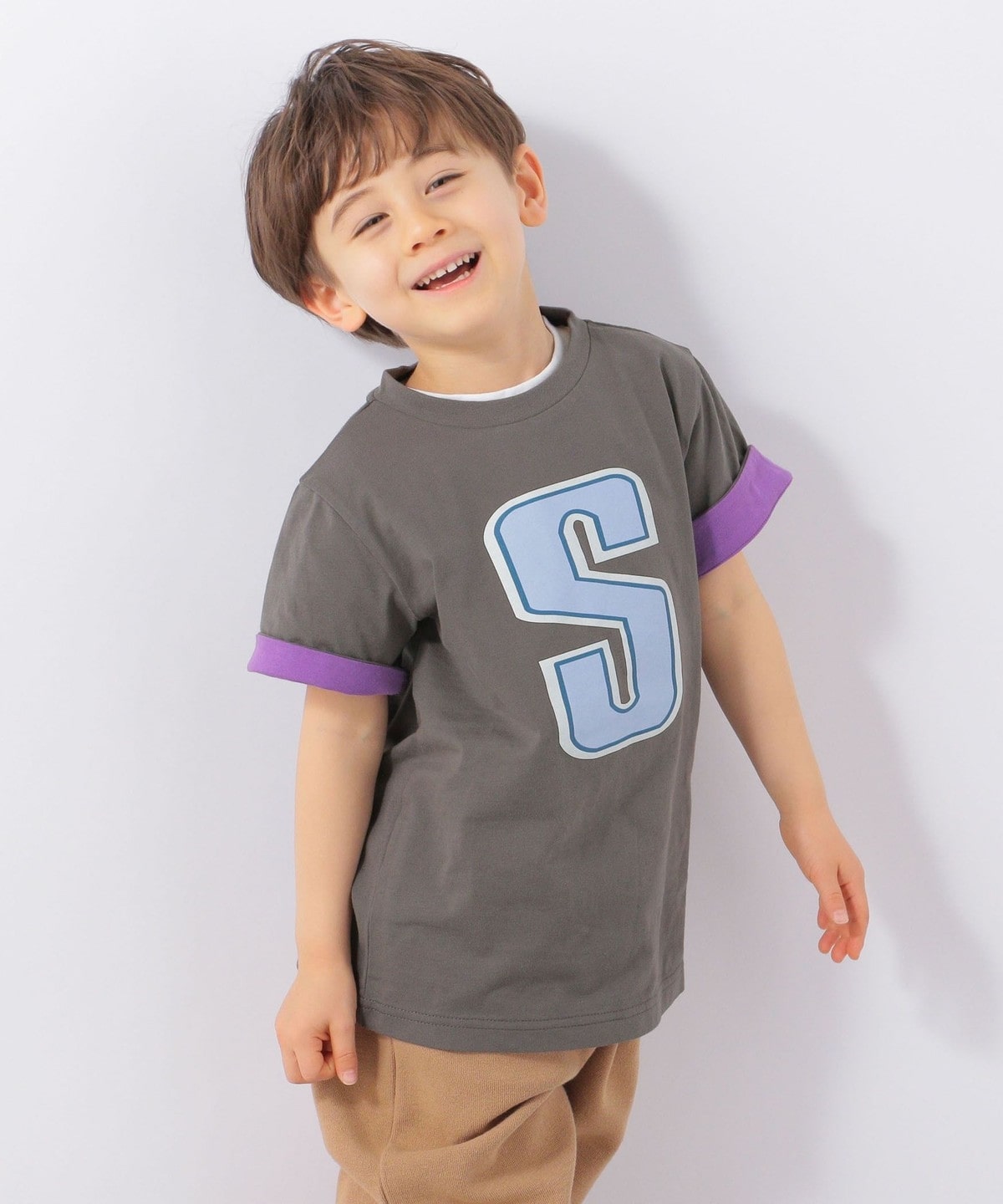 SHIPS any: S ロゴ 半袖 Tシャツ <KIDS>◇: Tシャツ/カットソー SHIPS