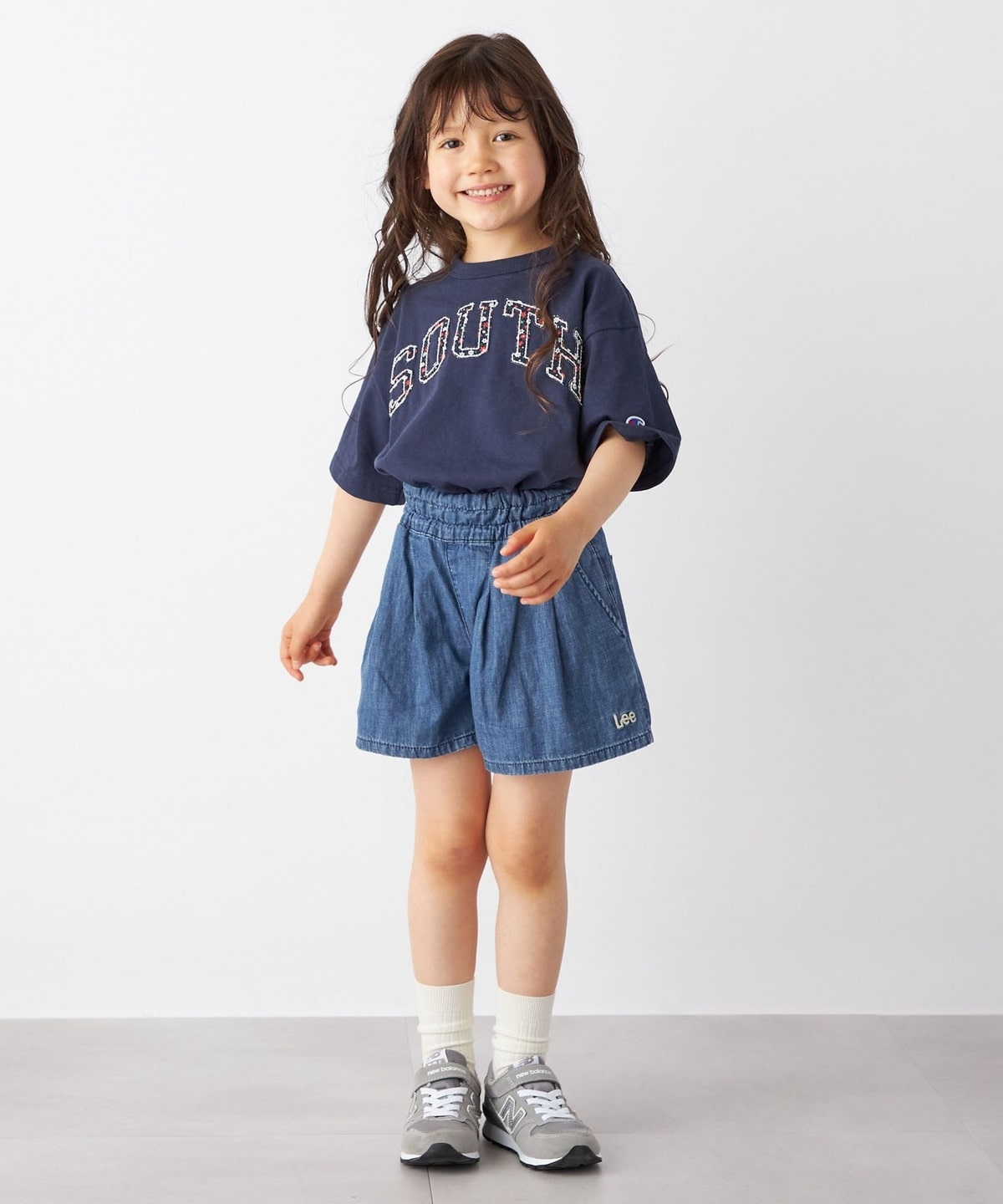 Champion: ルーズフィット パッチワーク Tシャツ 110/130 <KIDS>◇: T