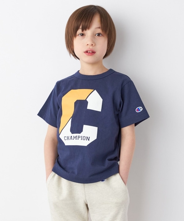 Champion: C プリント 半袖 Tシャツ 110/130サイズ<KIDS>◇: Tシャツ