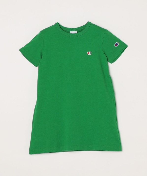 CHAMPION: ワンポイント ロゴ 半袖 ワンピース<KIDS>: ワンピース