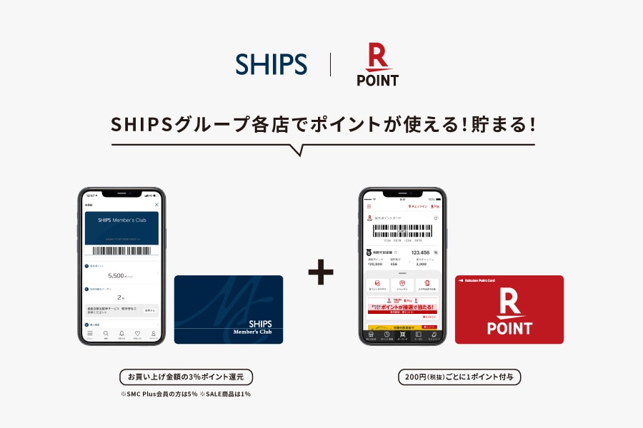 SHIPSのお店で楽天ポイントが使える！貯まる！ 楽天ポイント最大10,000ポイントが